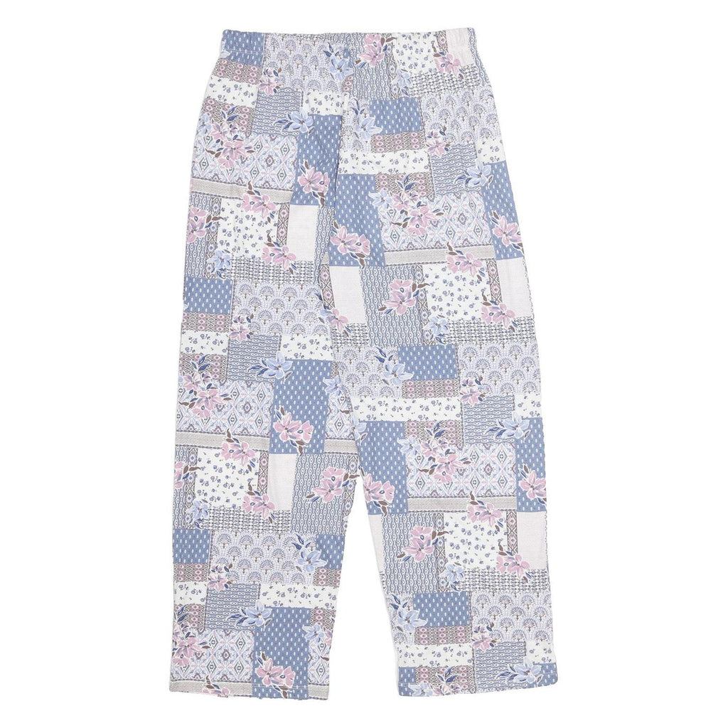 BONMARCHE Sleepwear Womens Cotton Patchwork Floral Relaxed Trousers W30 L28