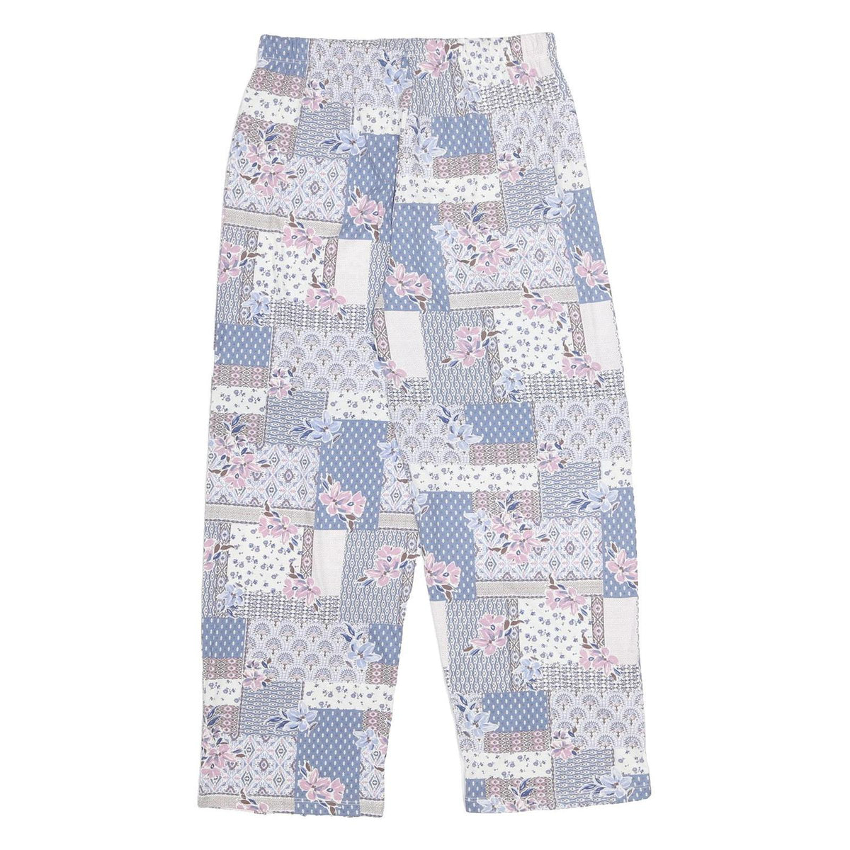 BONMARCHE Sleepwear Womens Cotton Patchwork Floral Relaxed Trousers W30 L28