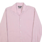 DKNY Mens Pink Slim Fit Shirt L Cotton Blend Formal Button Down Long Sleeve