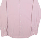 DKNY Mens Pink Slim Fit Shirt L Cotton Blend Formal Button Down Long Sleeve