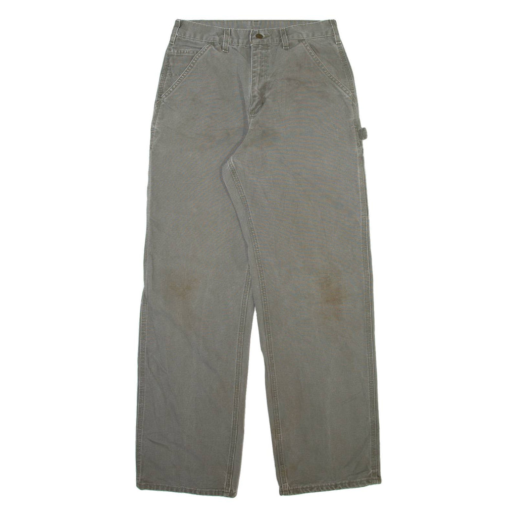 CARHARTT Carpenter Mens Trousers Grey Relaxed Straight W28 L31