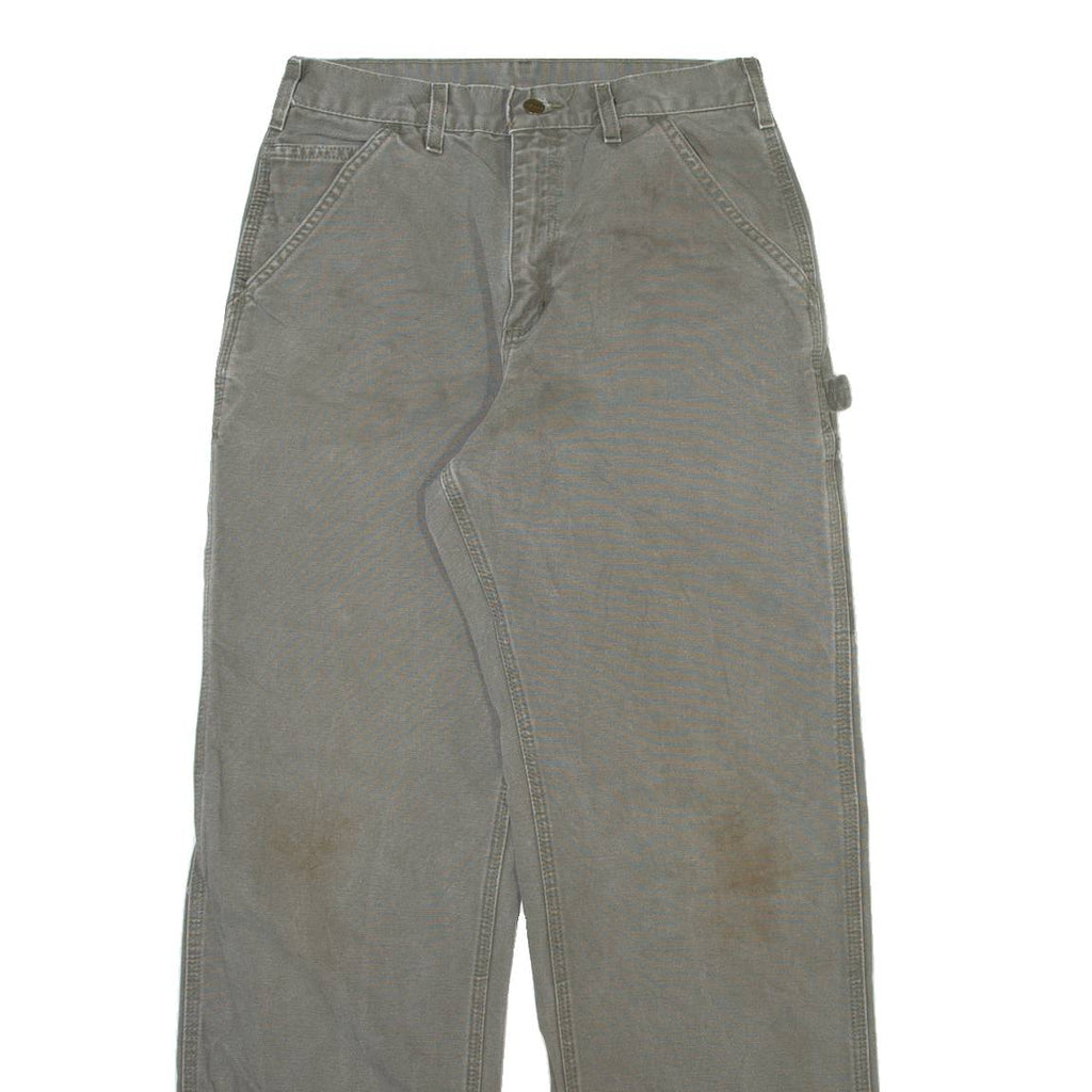CARHARTT Carpenter Mens Trousers Grey Relaxed Straight W28 L31