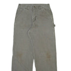 CARHARTT Carpenter Mens Trousers Grey Relaxed Straight W28 L31