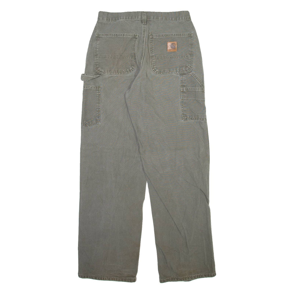 CARHARTT Carpenter Mens Trousers Grey Relaxed Straight W28 L31