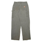 CARHARTT Carpenter Mens Trousers Grey Relaxed Straight W28 L31