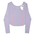PUMA Womens Purple Sports Long Sleeve Top Crew Neck Size L Activewear