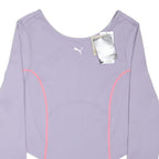 PUMA Womens Purple Sports Long Sleeve Top Crew Neck Size L Activewear