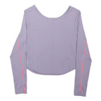 PUMA Womens Purple Sports Long Sleeve Top Crew Neck Size L Activewear