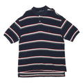 NAUTICA Mens Blue White & Red Striped Short Sleeve Polo Shirt XL Classic Fit