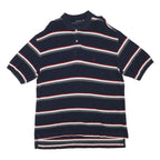 NAUTICA Mens Blue White & Red Striped Short Sleeve Polo Shirt XL Classic Fit