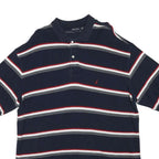 NAUTICA Mens Blue White & Red Striped Short Sleeve Polo Shirt XL Classic Fit