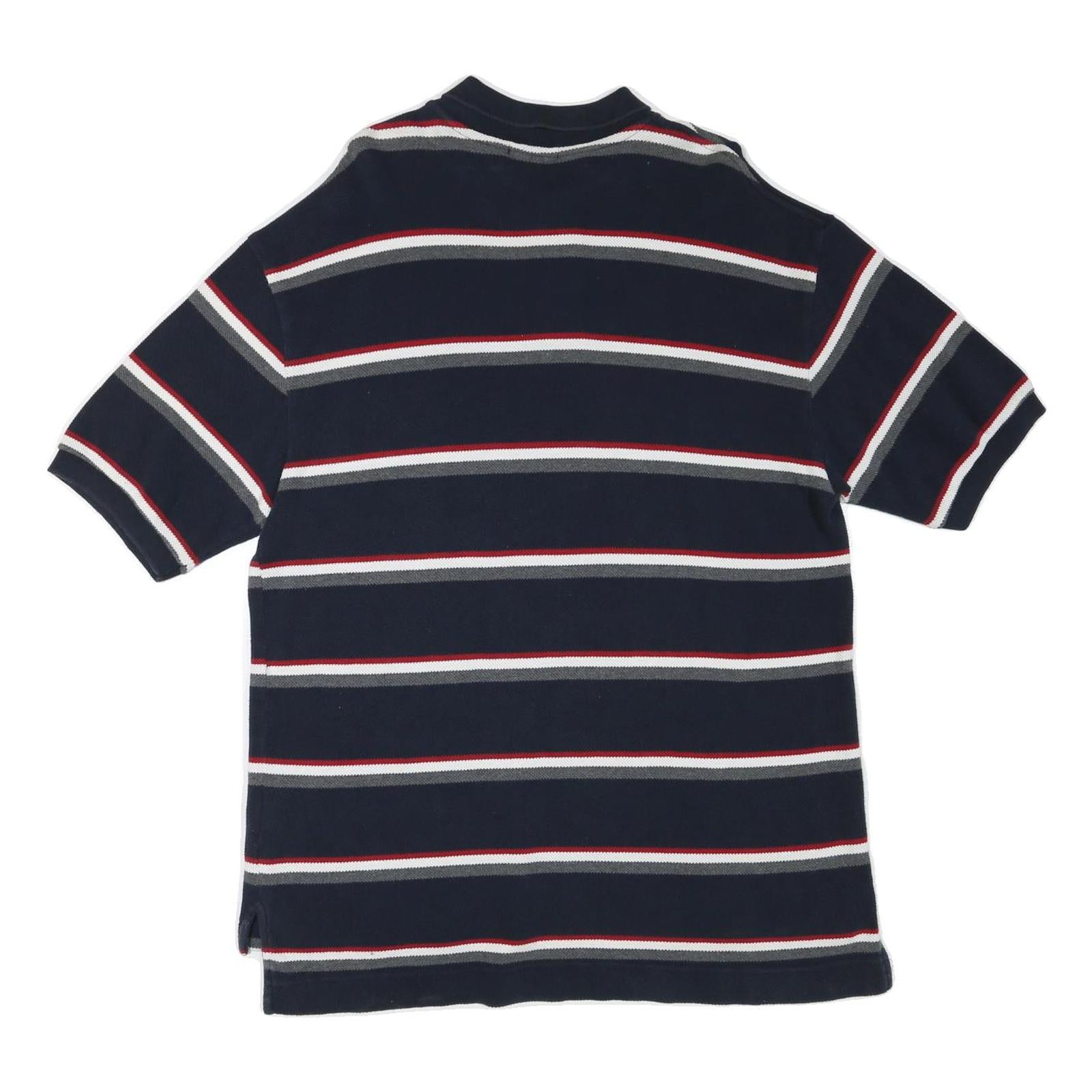 NAUTICA Mens Blue White & Red Striped Short Sleeve Polo Shirt XL Classic Fit