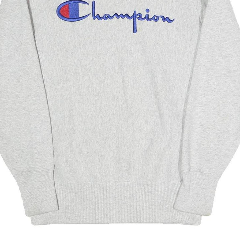 CHAMPION REVERSE WEAVE Mens Grey Cotton Blend Crew Neck Sweatshirt S Casual Wear