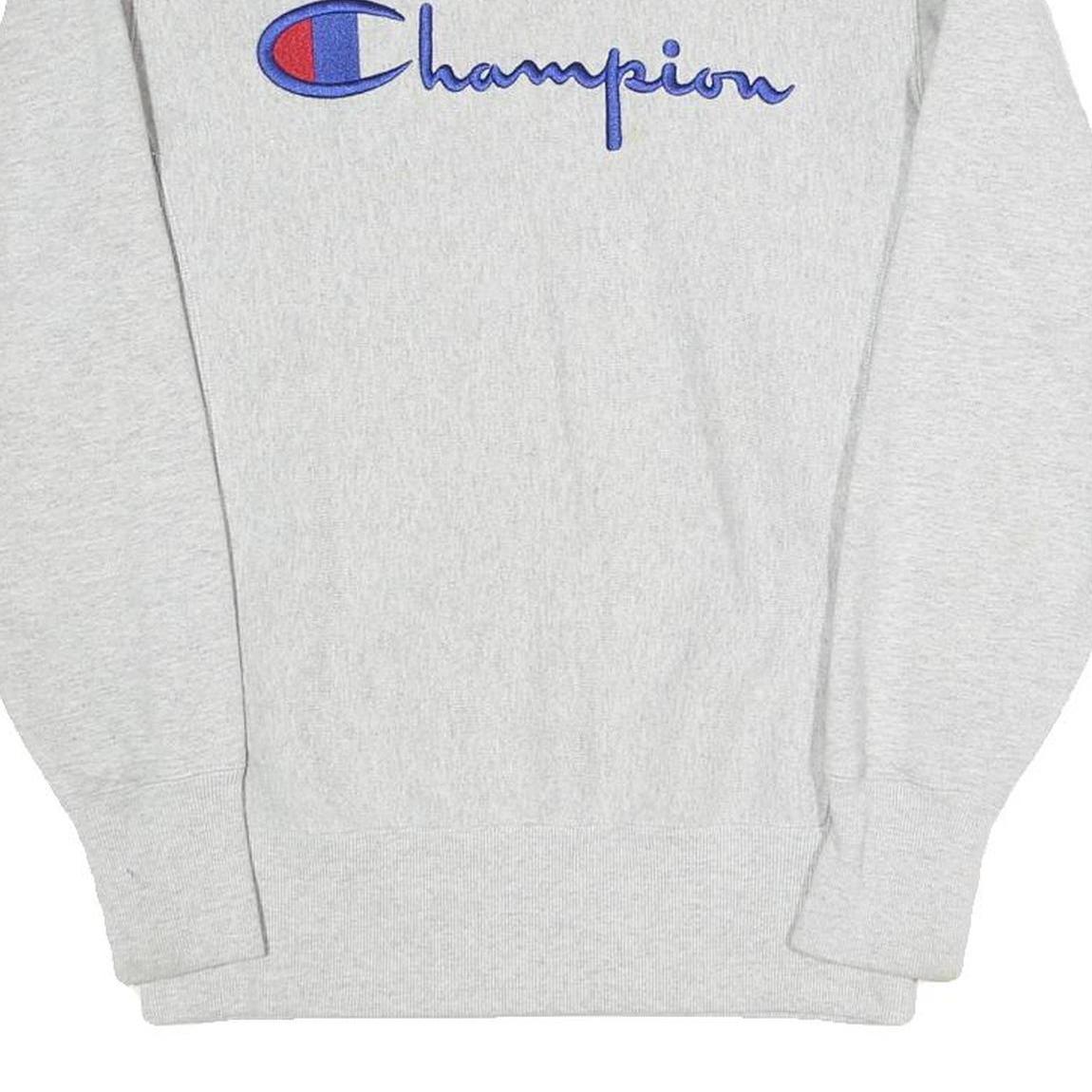 CHAMPION REVERSE WEAVE Mens Grey Cotton Blend Crew Neck Sweatshirt S Casual Wear