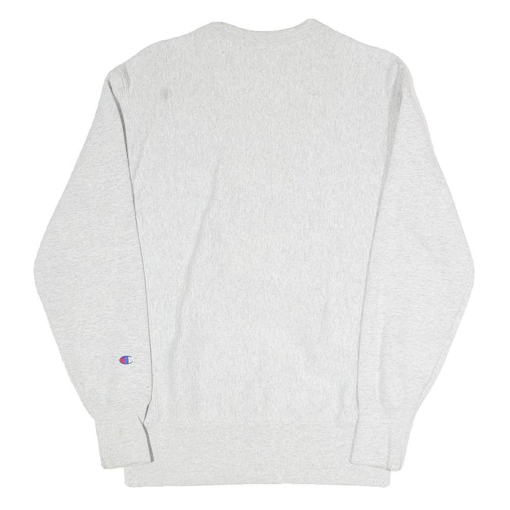 CHAMPION REVERSE WEAVE Mens Grey Cotton Blend Crew Neck Sweatshirt S Casual Wear