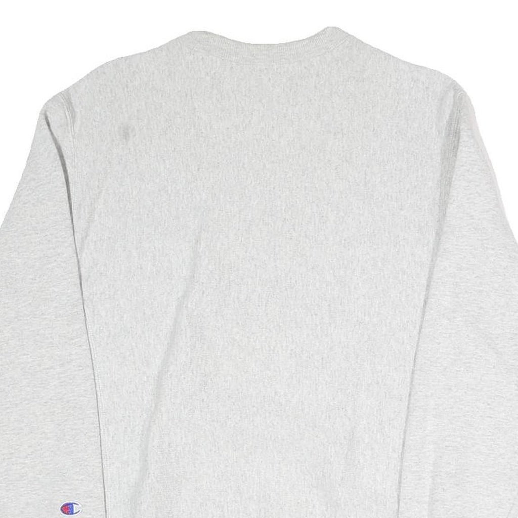 CHAMPION REVERSE WEAVE Mens Grey Cotton Blend Crew Neck Sweatshirt S Casual Wear