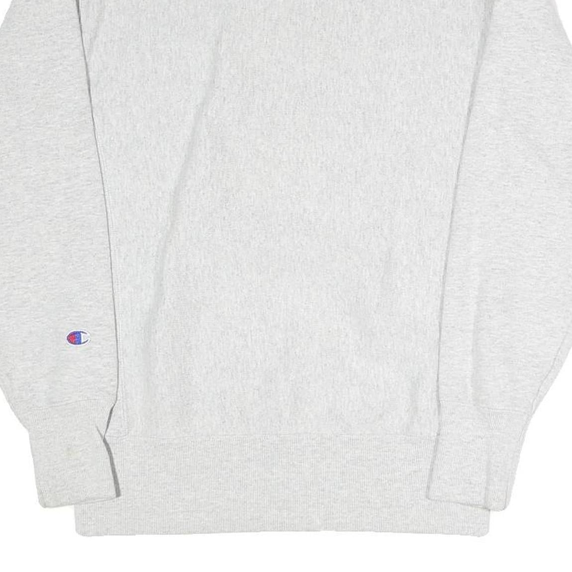 CHAMPION REVERSE WEAVE Mens Grey Cotton Blend Crew Neck Sweatshirt S Casual Wear