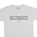 RUSSELL ATHLETIC Mens Grey Purdue University Boilermakers Graphic T-Shirt M