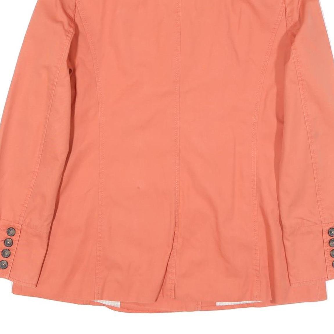 TOMMY HILFIGER Womens Coral Button Jacket L Cotton Blend Double Breasted