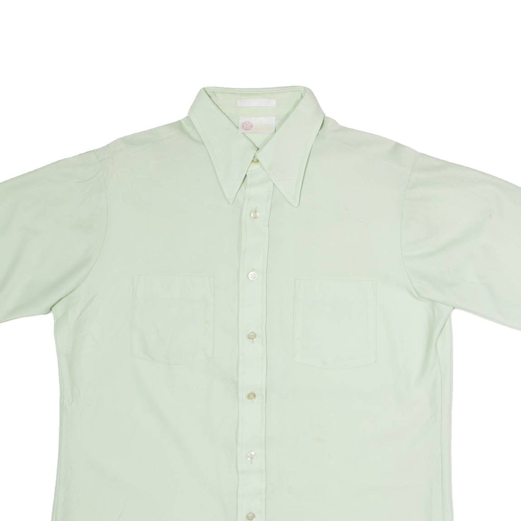 KINGS ROAD Mens Plain Shirt Green M