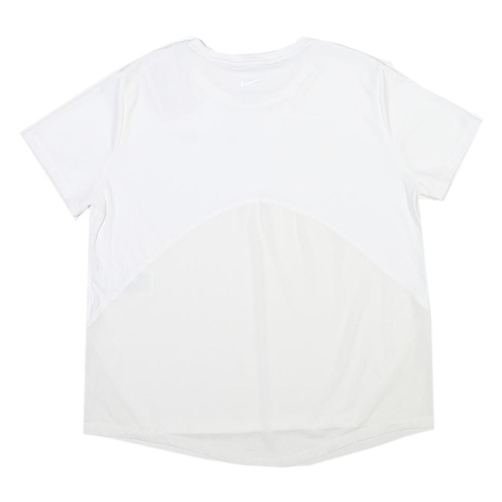NIKE Womens White Short Sleeve Crew Neck T-Shirt L Athletic Activewear
