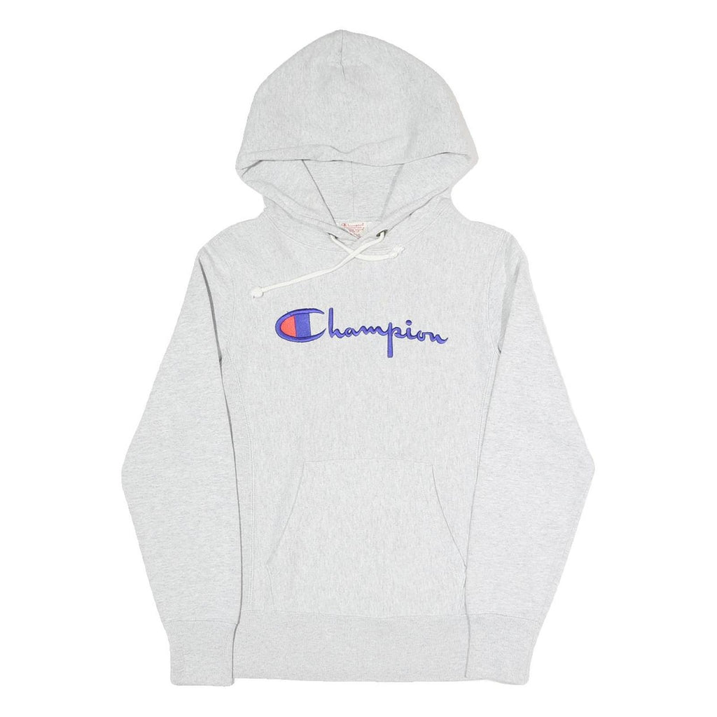 CHAMPION REVERSE WEAVE Mens Grey Pullover Hoodie S Cotton Blend Casual