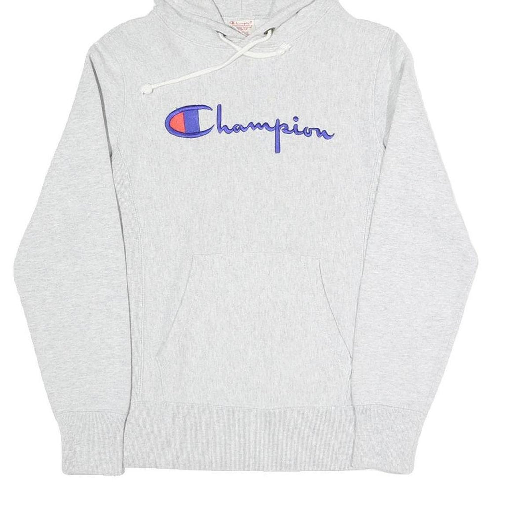 CHAMPION REVERSE WEAVE Mens Grey Pullover Hoodie S Cotton Blend Casual