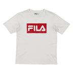 FILA Womens White & Red Logo Graphic T-Shirt XS Short Sleeve Round Neck
