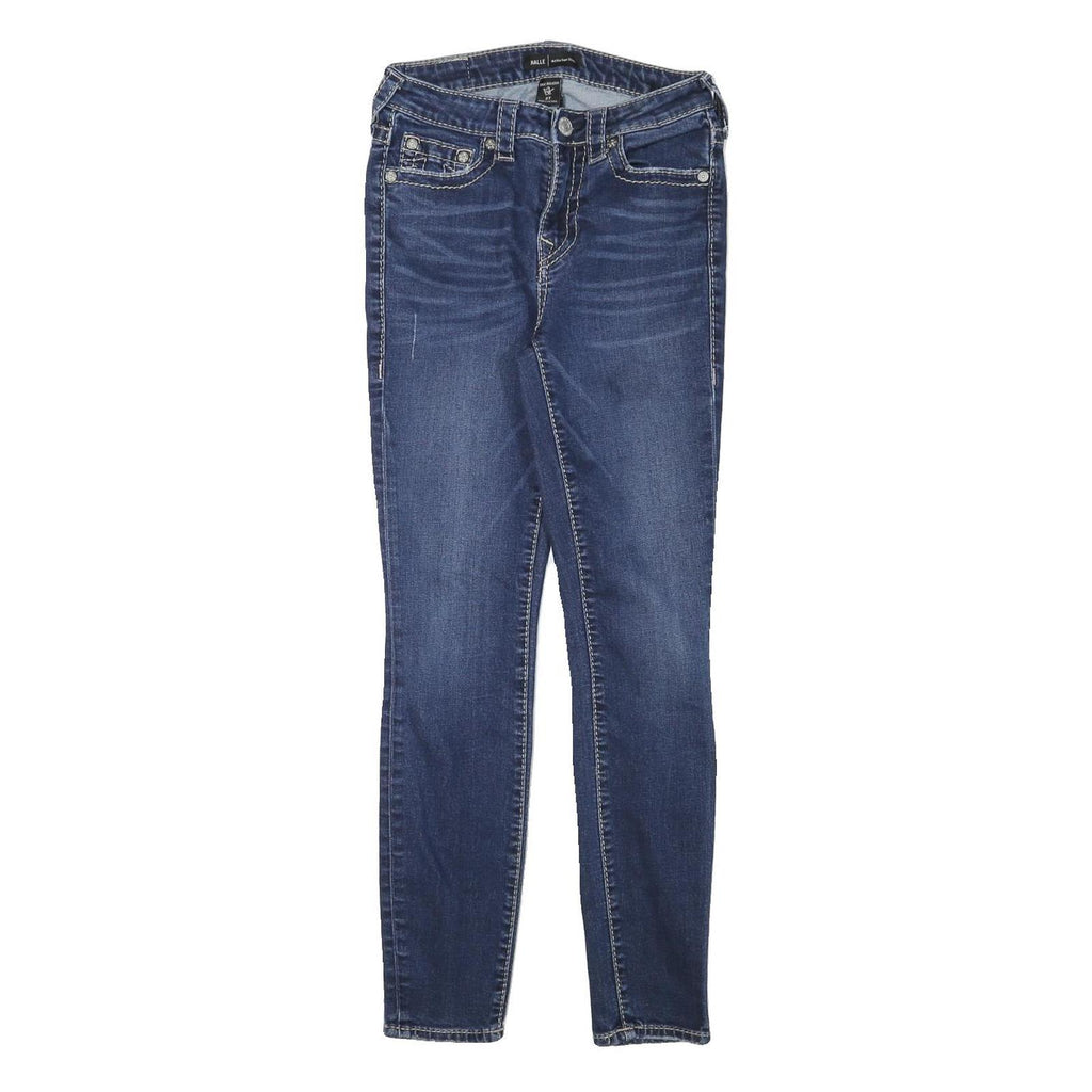TRUE RELIGION Womens Slim Blue Denim Slim Jeans W25 L28 Classic Style