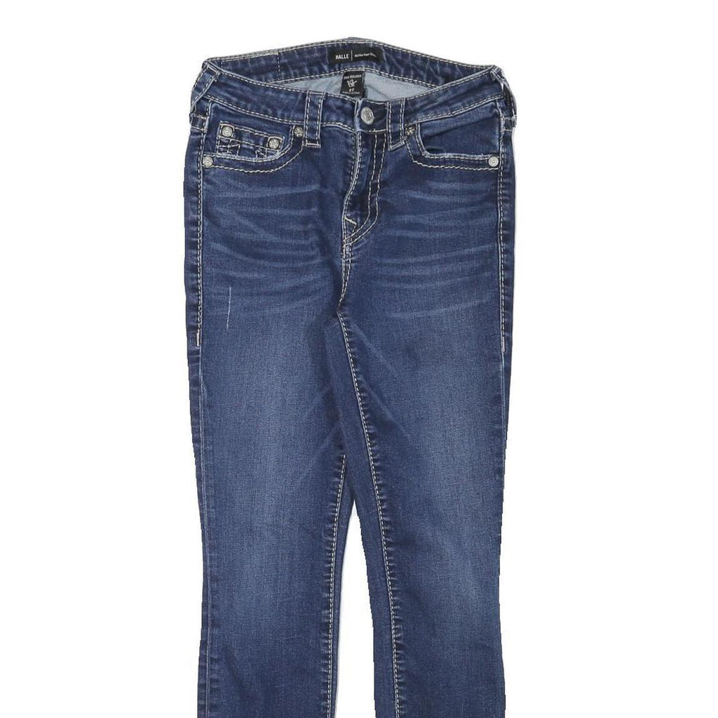 TRUE RELIGION Womens Slim Blue Denim Slim Jeans W25 L28 Classic Style