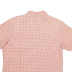 COLUMBIA Womens Coral & White Checked Shirt L Breathable Outdoor Casual