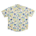 NATURAL ISSUE Mens Hawaiian Shirt Blue Crazy Pattern M