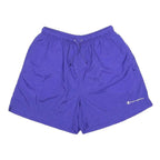 CHAMPION Womens Shorts Blue Casual L W26 Sports Logo Elastic Waist