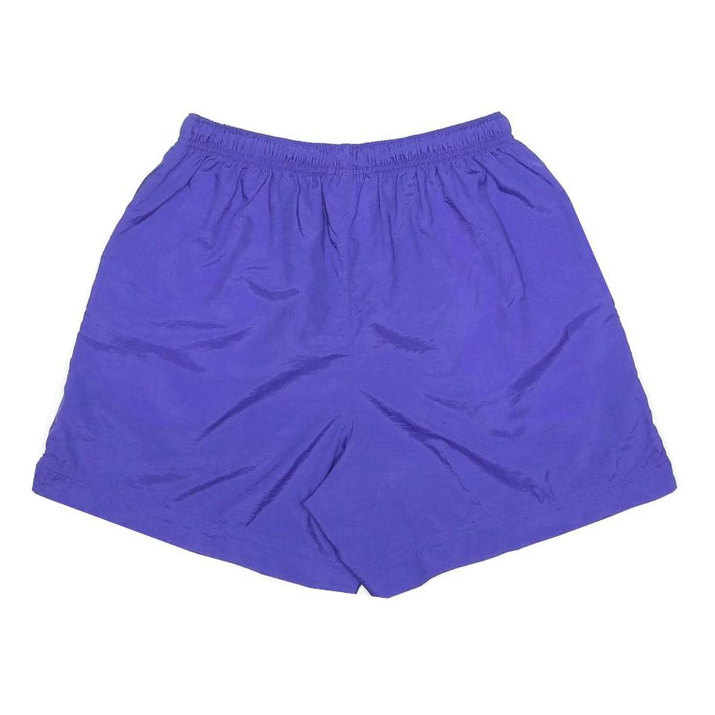 CHAMPION Womens Shorts Blue Casual L W26 Sports Logo Elastic Waist