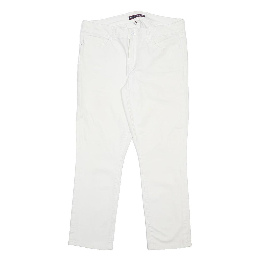 TOMMY HILFIGER Womens White Regular Fit Straight Denim Jeans W31 L25 Classic