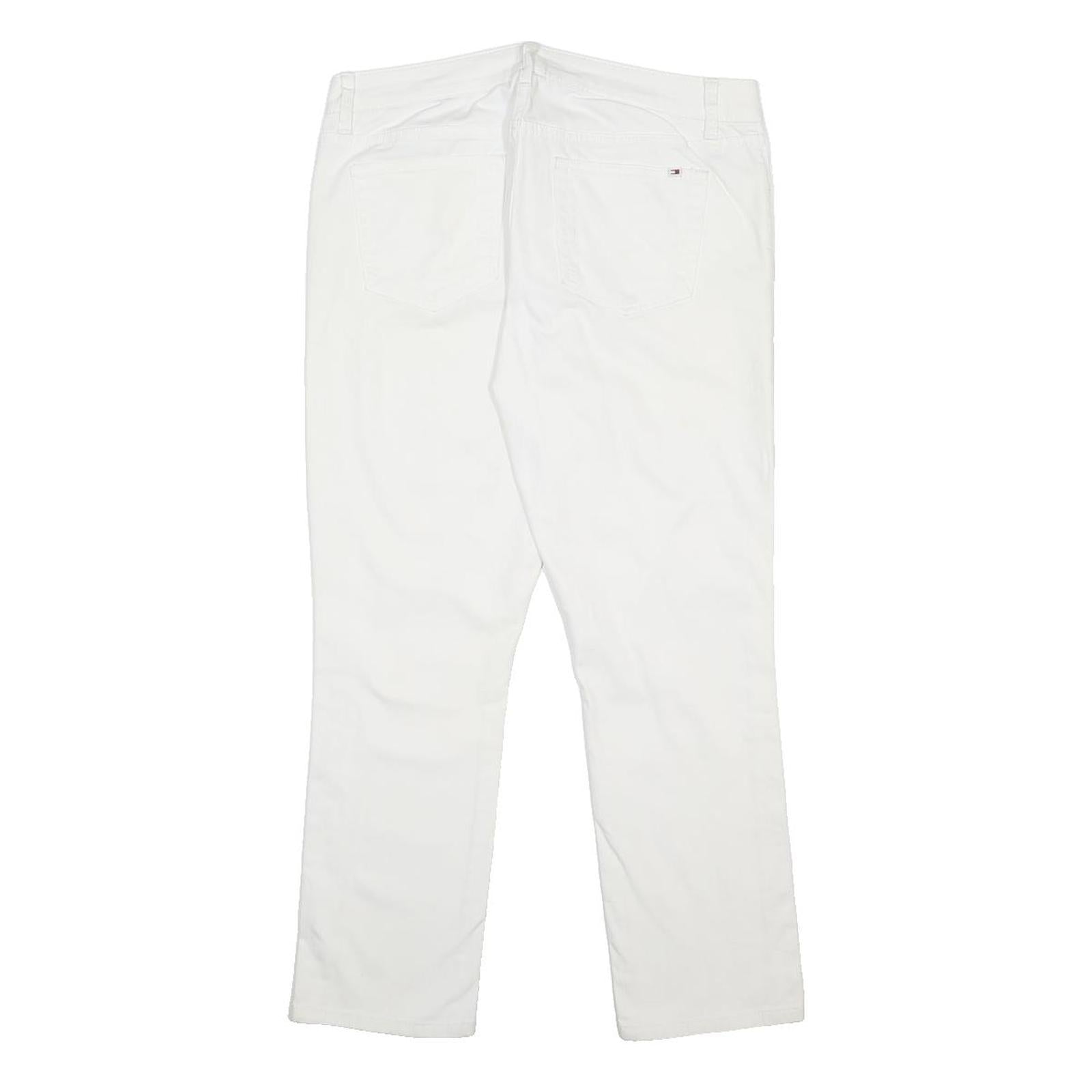 TOMMY HILFIGER Womens White Regular Fit Straight Denim Jeans W31 L25 Classic