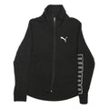 PUMA Mens Black Jacket M Cotton Blend Classic Zip Sportswear Logo