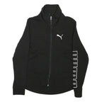 PUMA Mens Black Jacket M Cotton Blend Classic Zip Sportswear Logo