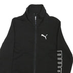 PUMA Mens Black Jacket M Cotton Blend Classic Zip Sportswear Logo