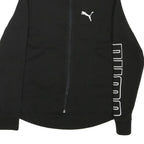 PUMA Mens Black Jacket M Cotton Blend Classic Zip Sportswear Logo