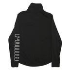 PUMA Mens Black Jacket M Cotton Blend Classic Zip Sportswear Logo