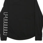 PUMA Mens Black Jacket M Cotton Blend Classic Zip Sportswear Logo