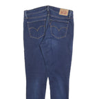 LEVI'S 711 Womens Slim Blue Denim Medium W28 L28 Skinny Zip Jeans