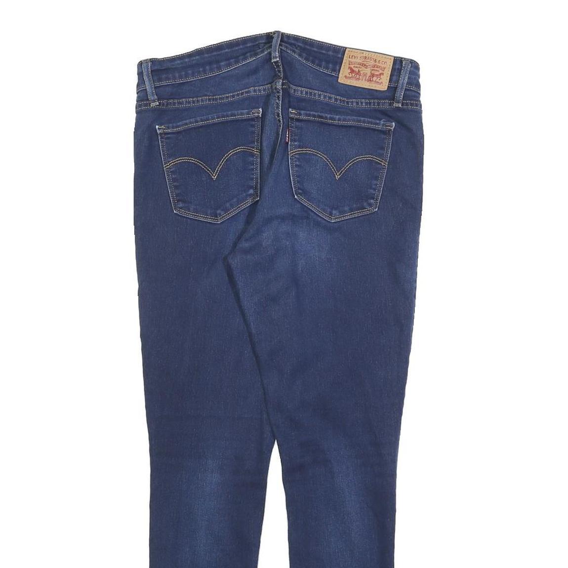 LEVI'S 711 Womens Slim Blue Denim Medium W28 L28 Skinny Zip Jeans