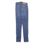 LEVI'S 721 Womens Slim Blue Denim Medium W23 L28 Zip Jeans Stretch