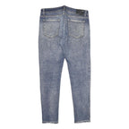 ROBERTO CAVALLI Womens Jeans Blue Relaxed Skinny Denim Medium W32 L30 Polka Dot