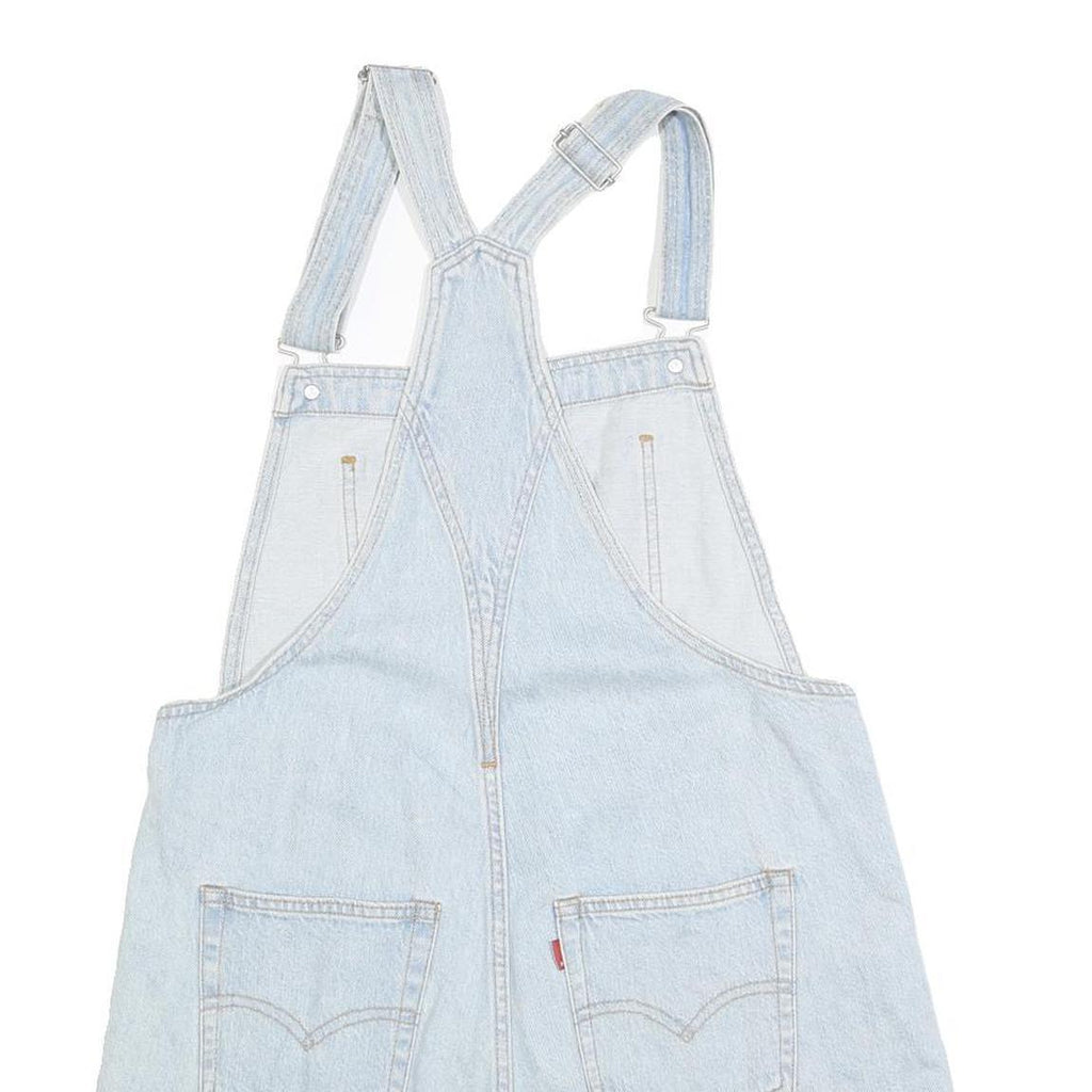 LEVI'S Womens Light Blue Denim Cotton Blend Short Dungarees S W34 L4 Casual