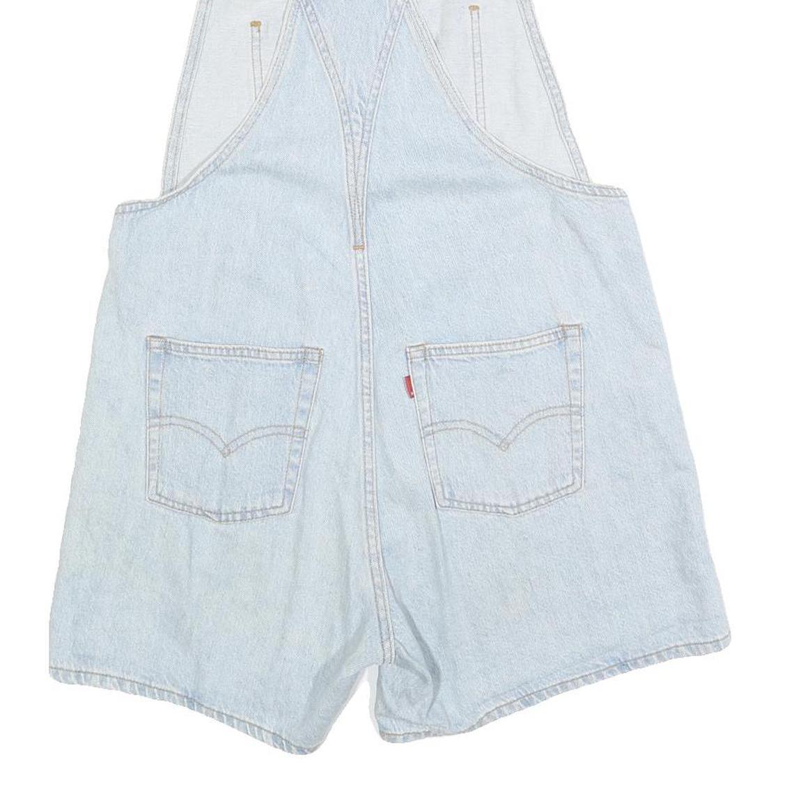 LEVI'S Womens Light Blue Denim Cotton Blend Short Dungarees S W34 L4 Casual