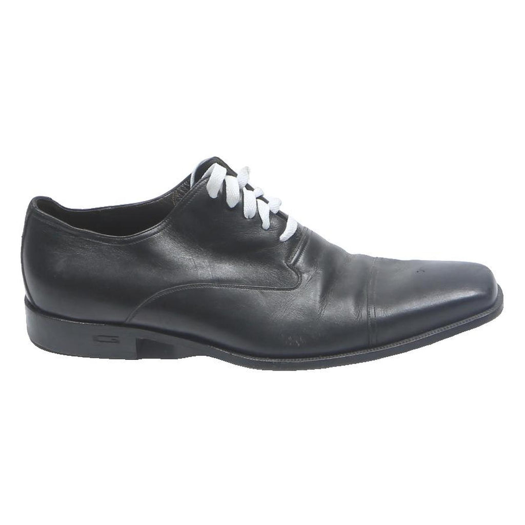 GUCCI Mens Leather Formal Shoes Black UK 9 Classic Elegant Lace-Up Dress