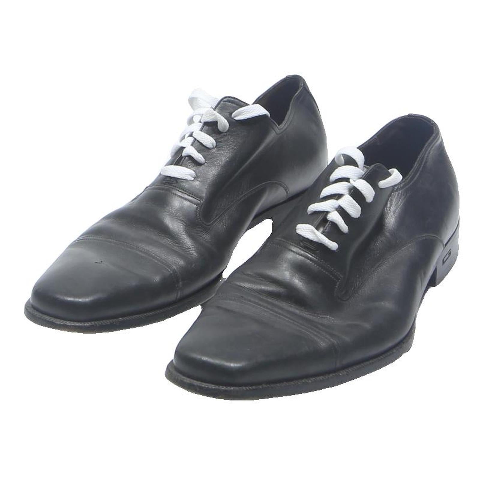 GUCCI Mens Leather Formal Shoes Black UK 9 Classic Elegant Lace-Up Dress